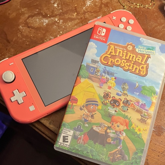 Nintendo Other - Nintendo Switch Lite Red with Animal Crossing: New Horizons